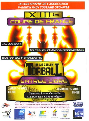 Affiche de la treizième coupe de France masculine de Torball